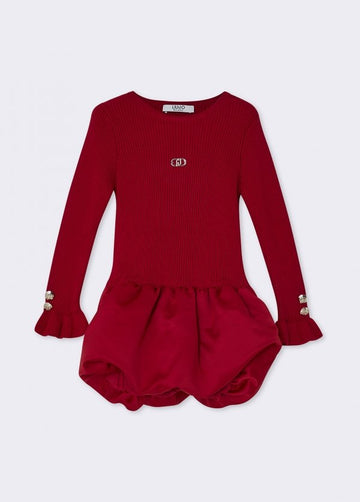 abito in maglia con logo KF6107MS49I X0402 LIU JO JUNIOR 