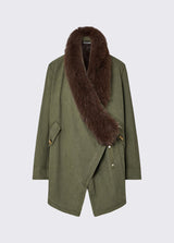 LIU JO WHITE parka con pelliccia sintetica rimovibile Verde