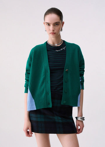 cardigan color block WF6088MS009 L9200 LIU JO WHITE 