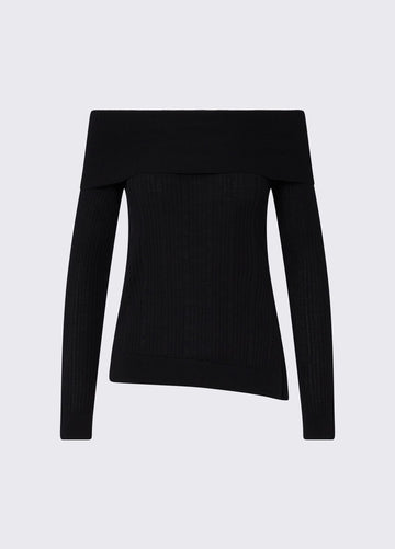 maglia con scollo bardot WF6099MA77Q 22222 LIU JO WHITE 