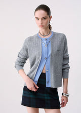 LIU JO WHITE cardigan con bottoni gioiello Grigio