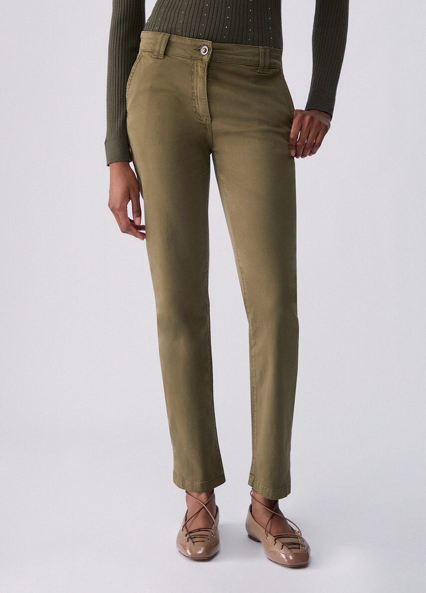 pantalone a sigaretta WF6128T708A 90510 LIU JO WHITE 