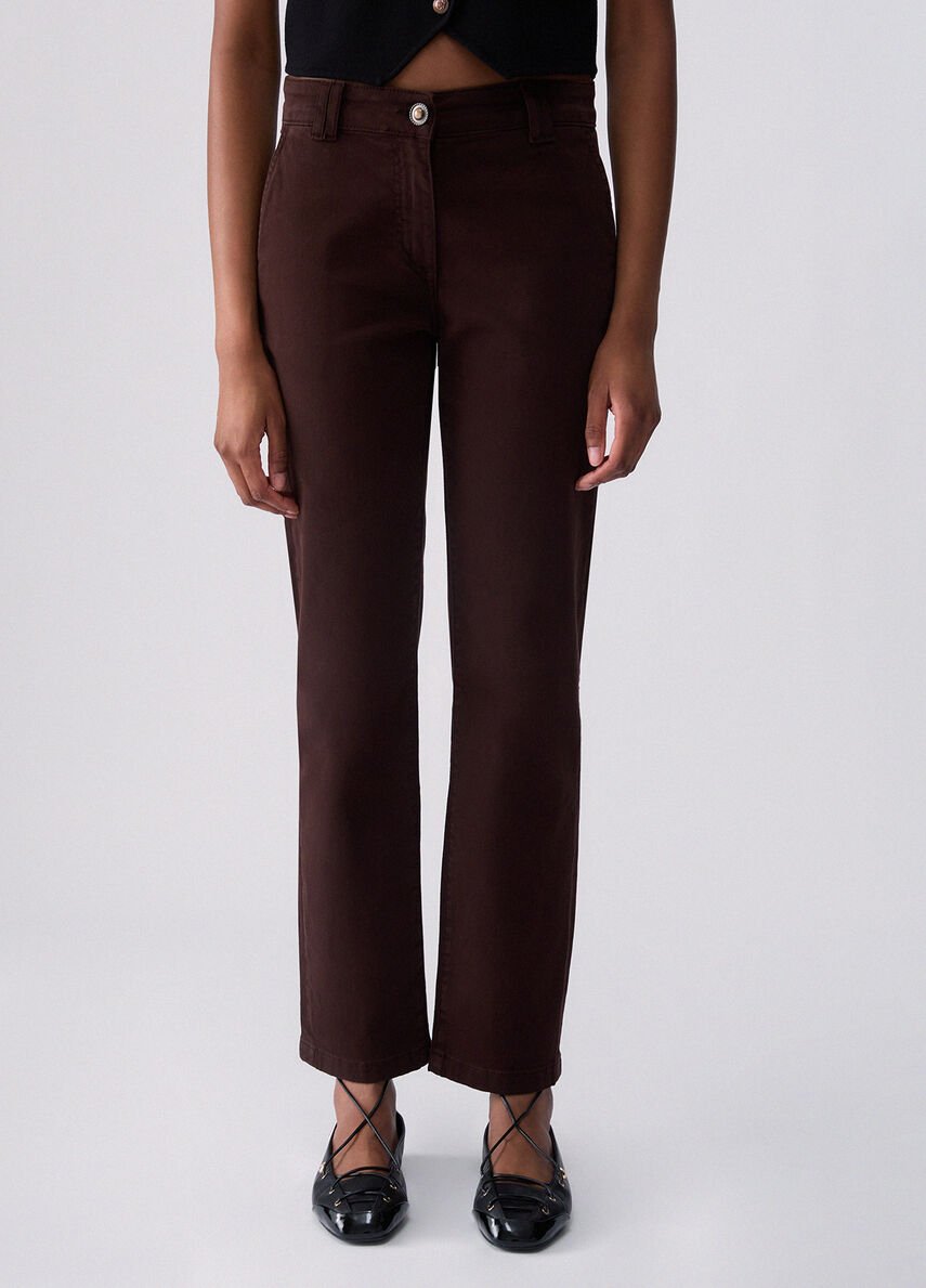 pantalone a sigaretta WF6128T708A 91106 LIU JO WHITE 