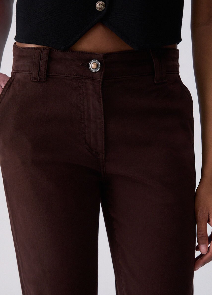 pantalone a sigaretta WF6128T708A 91106 LIU JO WHITE 