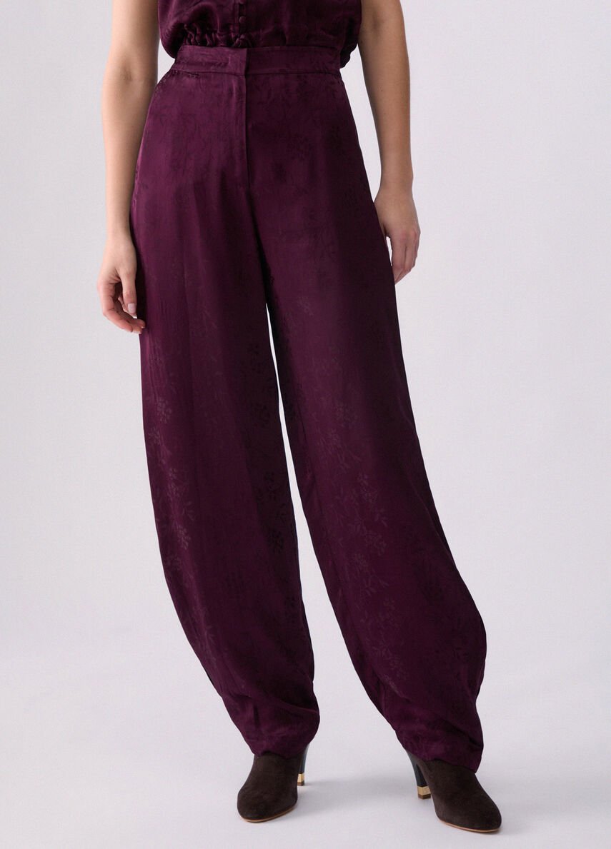 pantaloni balloon in raso WF6133T730A X0786 LIU JO WHITE 