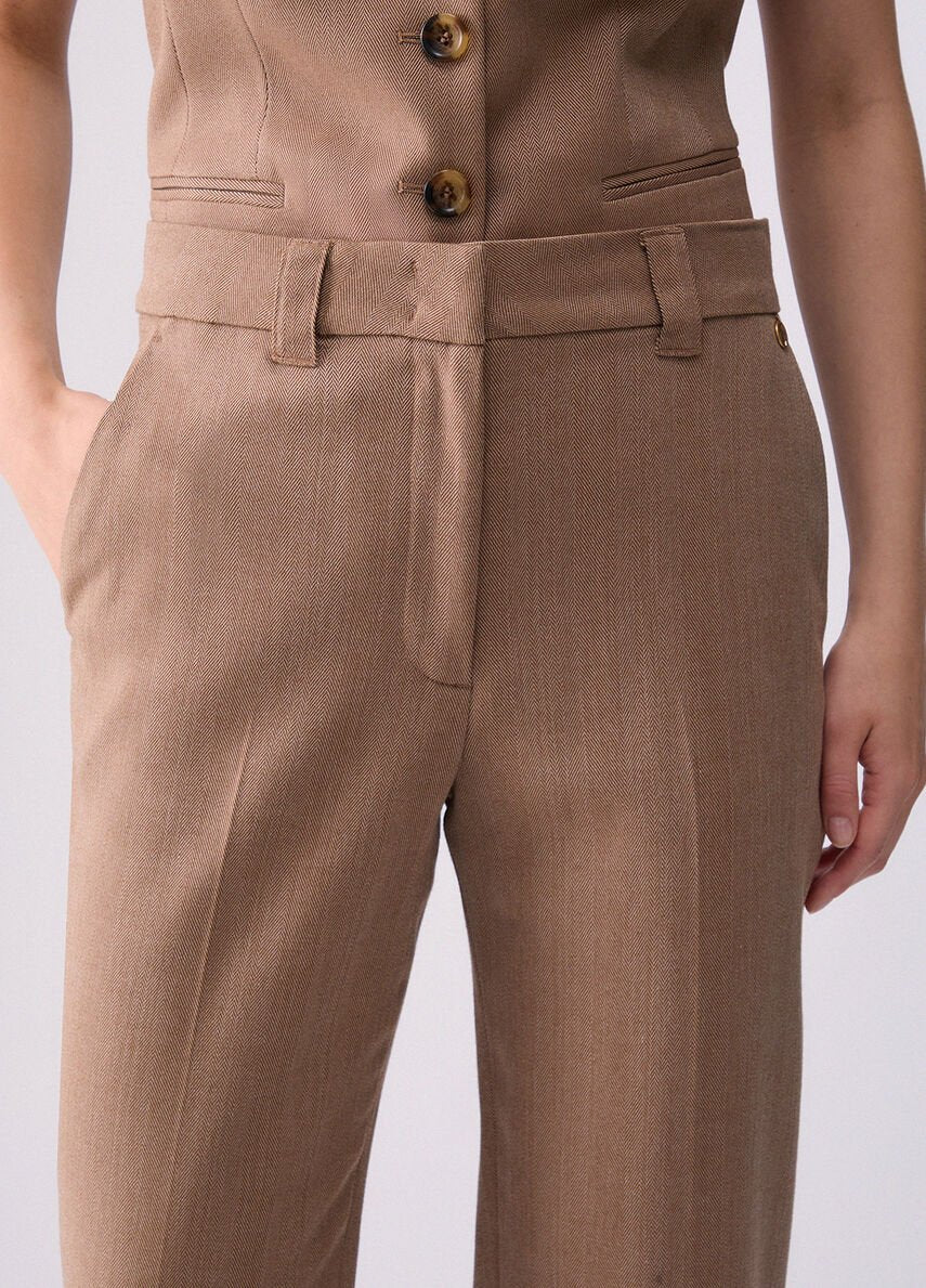 pantaloni straight WF6177T732A L9179 LIU JO WHITE 