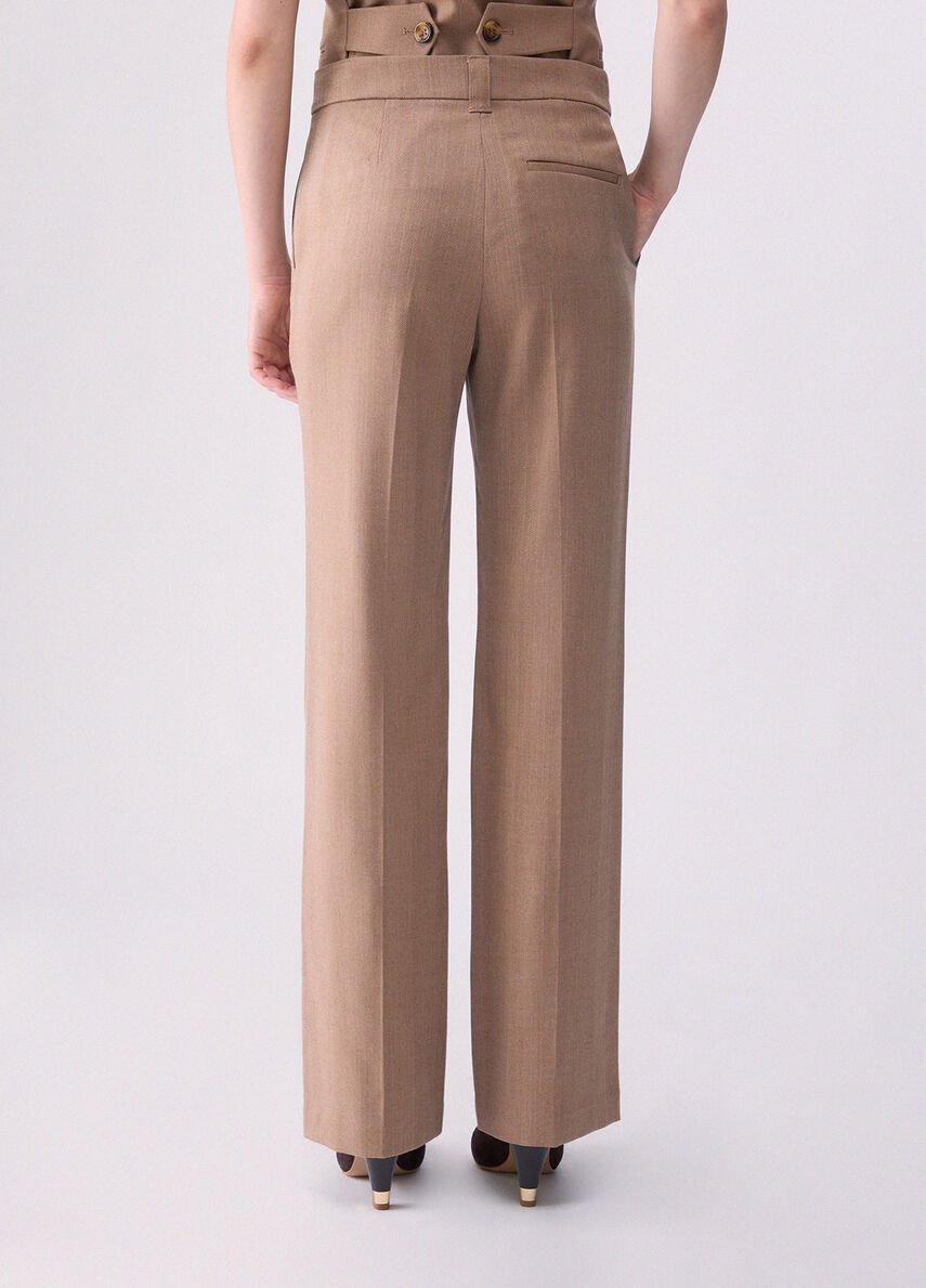 pantaloni straight WF6177T732A L9179 LIU JO WHITE 