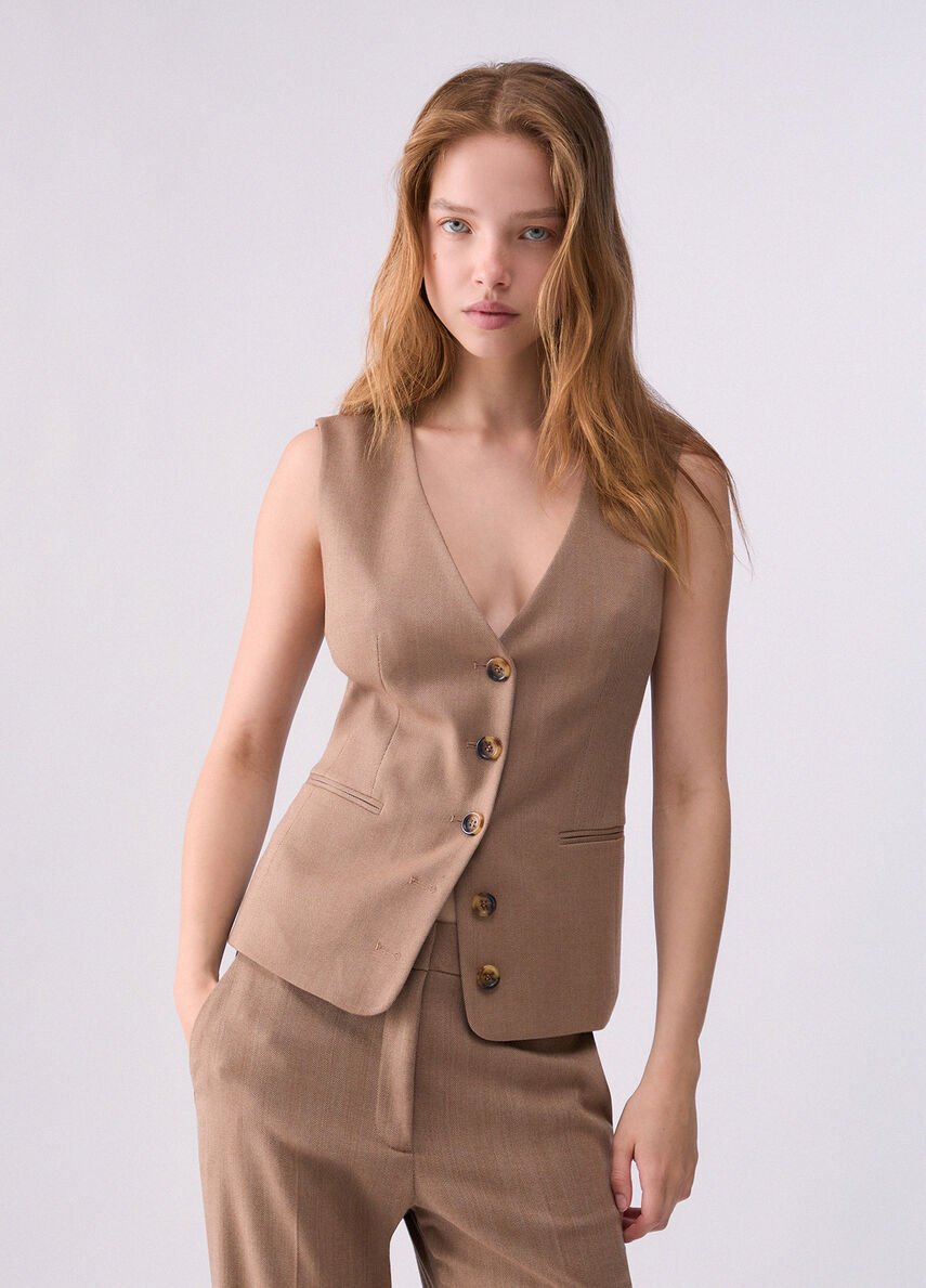 gilet con alamari WF6213T732A L9179 LIU JO WHITE 