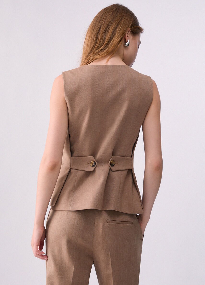 gilet con alamari WF6213T732A L9179 LIU JO WHITE 