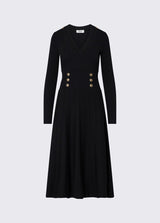LIU JO WHITE abito midi in maglia Nero