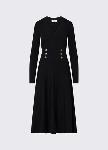 abito midi in maglia WF6227MS81R 22222 LIU JO WHITE 