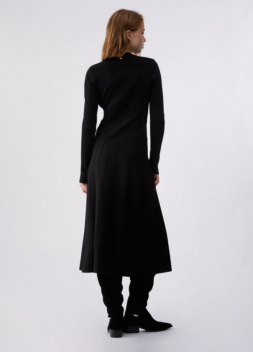 abito midi in maglia WF6227MS81R 22222 LIU JO WHITE 