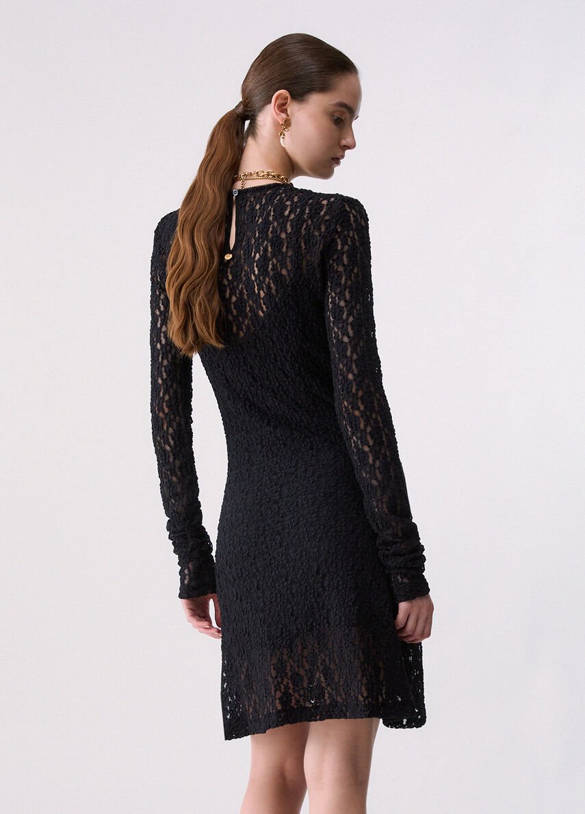 abito corto in pizzo WF6252J3975 22222 LIU JO WHITE 