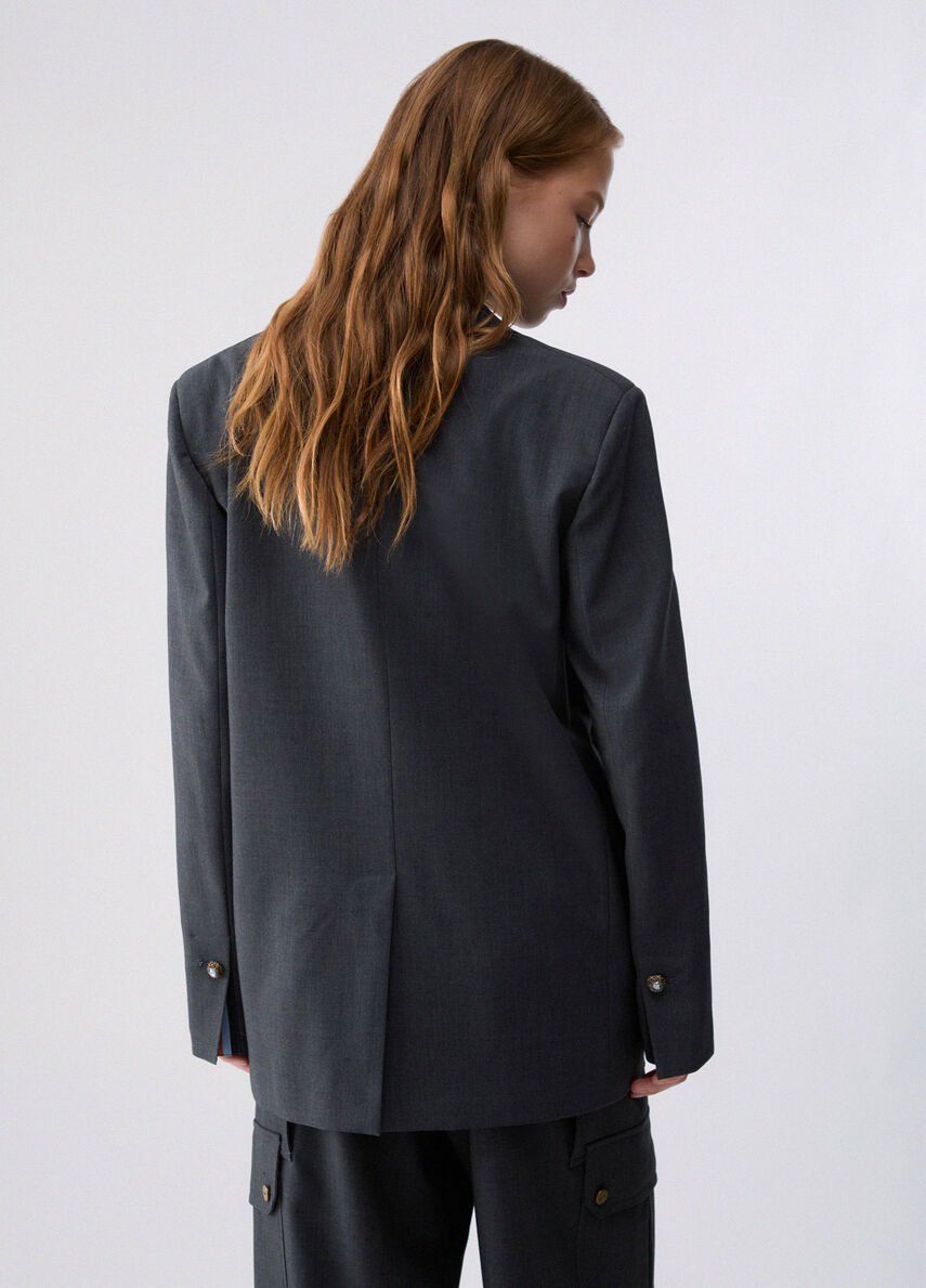 blazer in flanella WF6256T743A 02069 LIU JO WHITE 