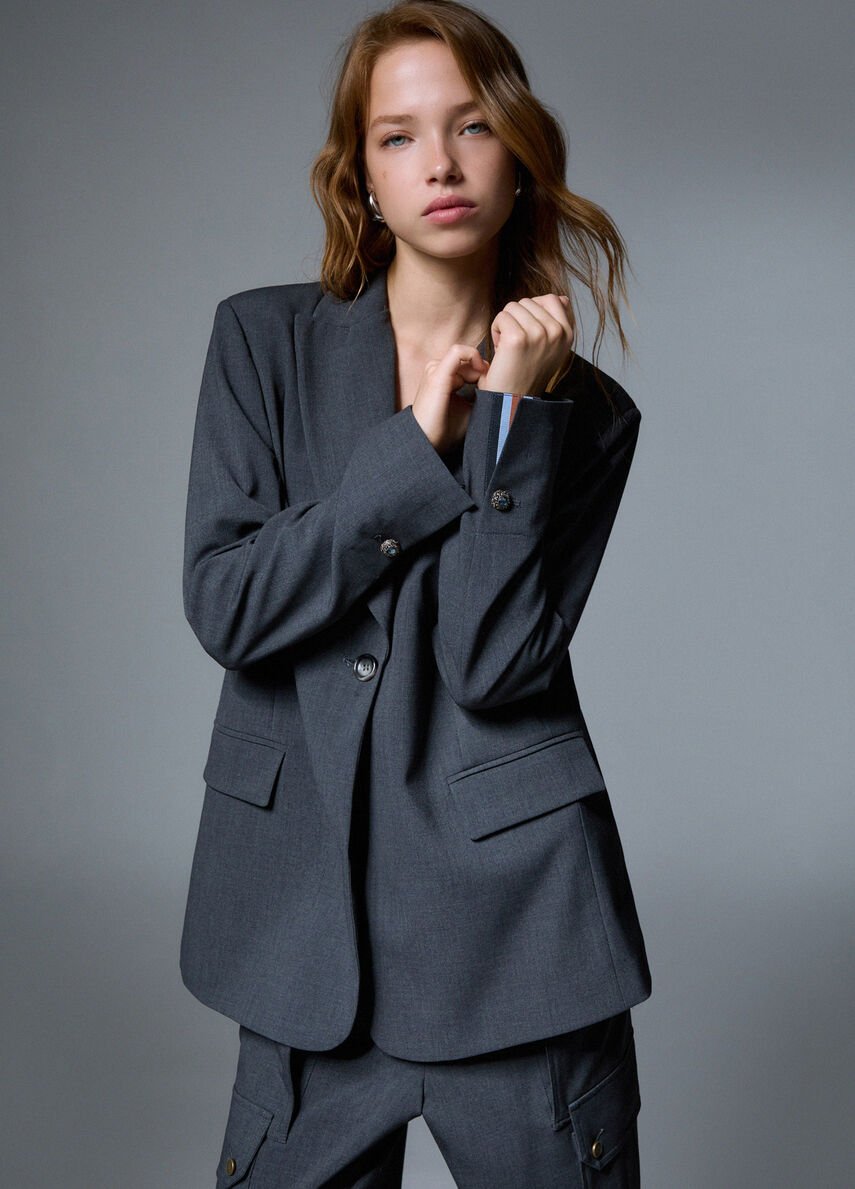 blazer in flanella WF6256T743A 02069 LIU JO WHITE 