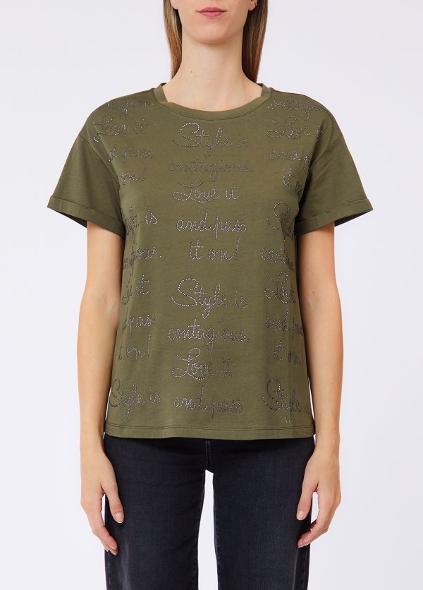 t-shirt con contrasti WF6368JS904 L9358 LIU JO WHITE 