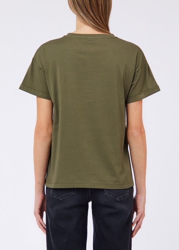 t-shirt con contrasti WF6368JS904 L9358 LIU JO WHITE 