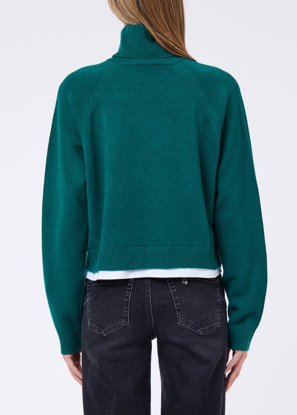 maglione con bottoni e logo WF6369MS009 95421 LIU JO WHITE 