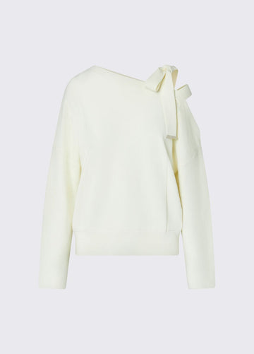 maglia con fiocco WF6396MS99E 10701 LIU JO WHITE 