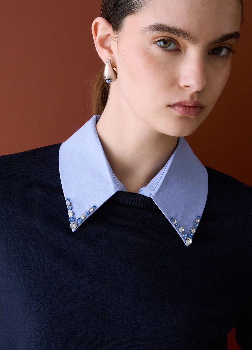 maglia con dettaglio WF6452MA16R L9446 LIU JO WHITE 
