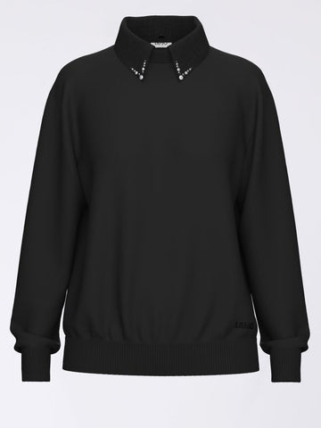 maglia con dettaglio WF6452MA16R L9515 LIU JO WHITE 
