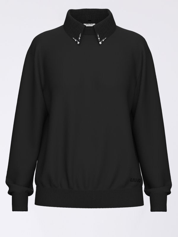 maglia con dettaglio WF6452MA16R L9515 LIU JO WHITE 