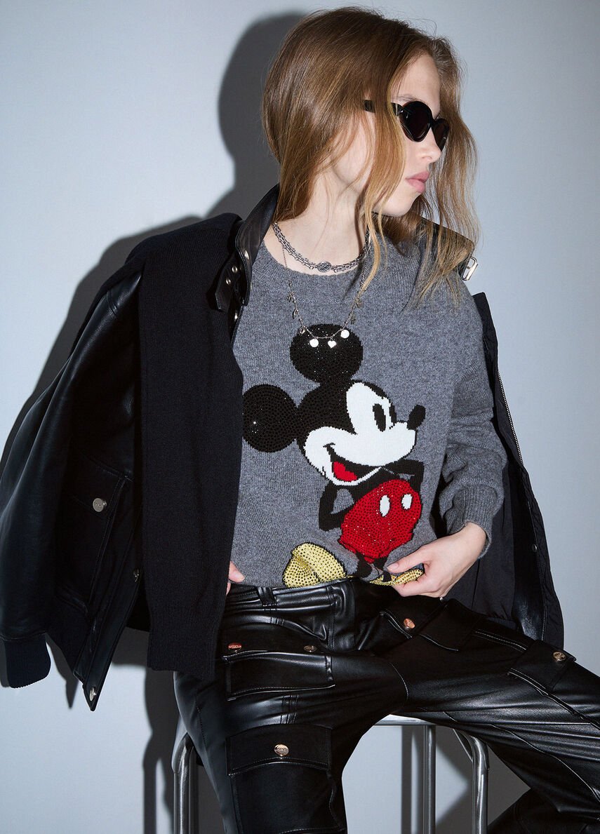 maglia in lana mr mouse WF6455MS009 L9451 LIU JO WHITE 