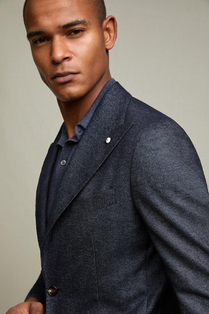 giacca steve blu melange 2696 64512 1 LUIGI BIANCHI MANTOVA 