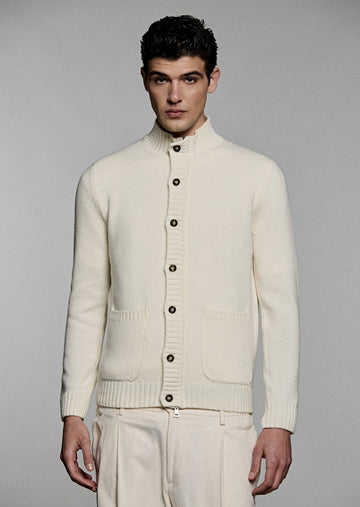 cardigan in lana con bottoni LG1512 02 LUIGI GENTILE 