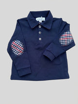 MALVI & CO polo con contrasti check Blu