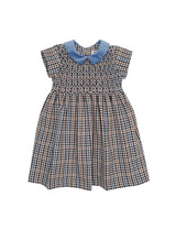 MALVI & CO vestito in flanella a quadri Beige