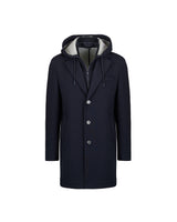 MANUEL RITZ cappotto con cappuccio Blu