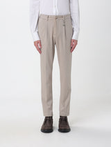MANUEL RITZ pantalone con pinces e coulisse Beige