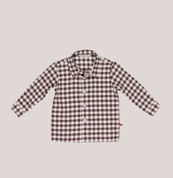 camicia a quadri MR4503 MARRONE MANUEL RITZ KIDS 