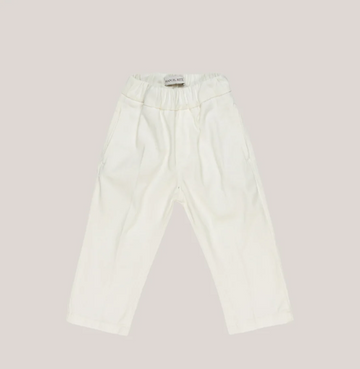 pantalone con vita elasticizzata MR4504 LATTE MANUEL RITZ KIDS 