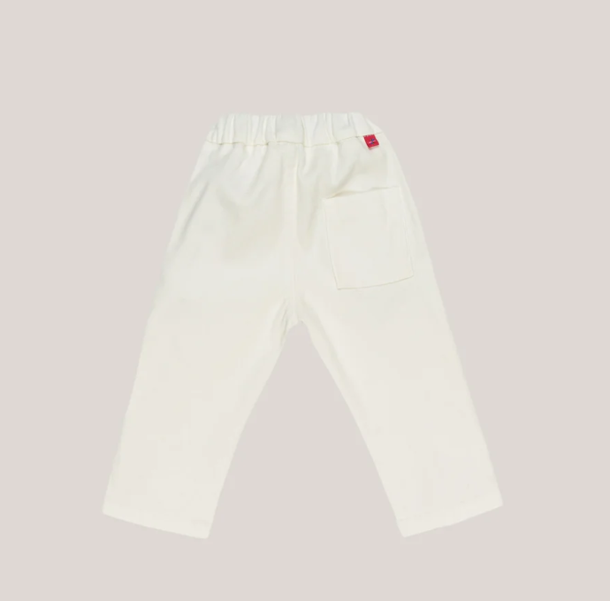 pantalone con vita elasticizzata MR4504 LATTE MANUEL RITZ KIDS 