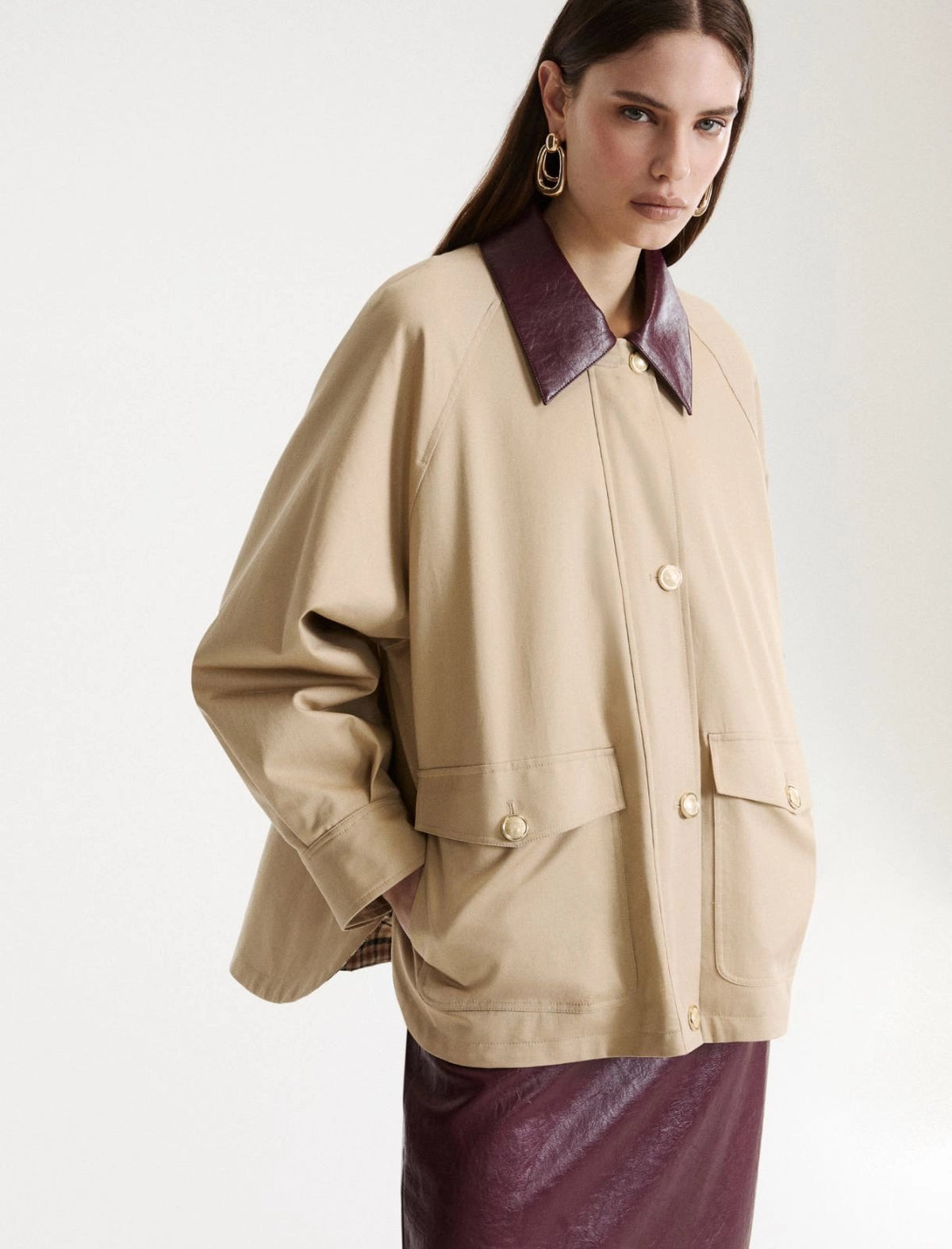 giaccone in gabardina stretch MLLEDITTO 001 MARella 