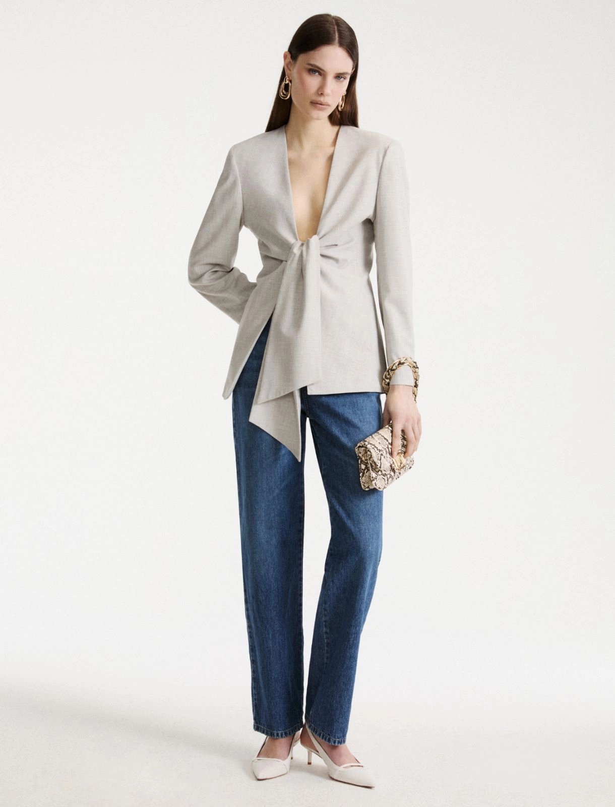 blazer con nodo MLLFACELLA 001 MARella 