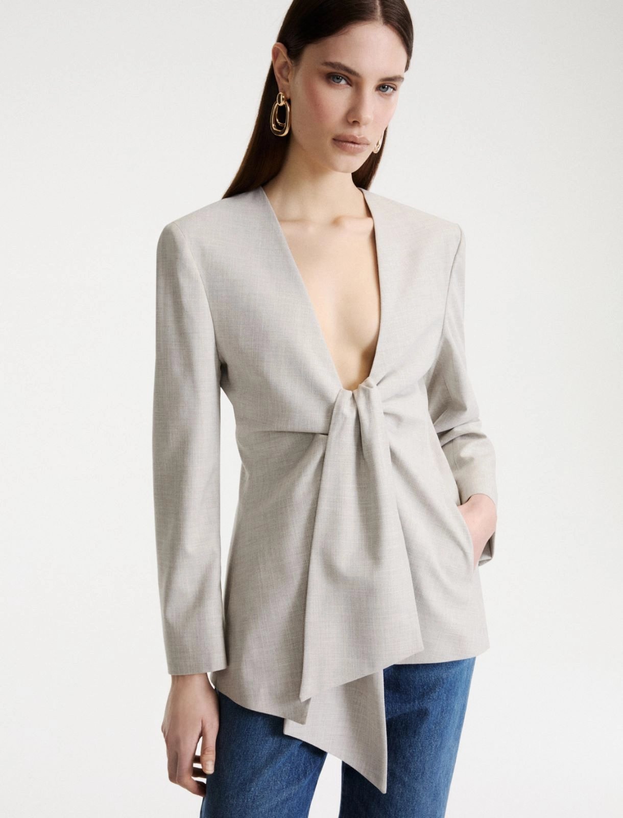 blazer con nodo MLLFACELLA 001 MARella 