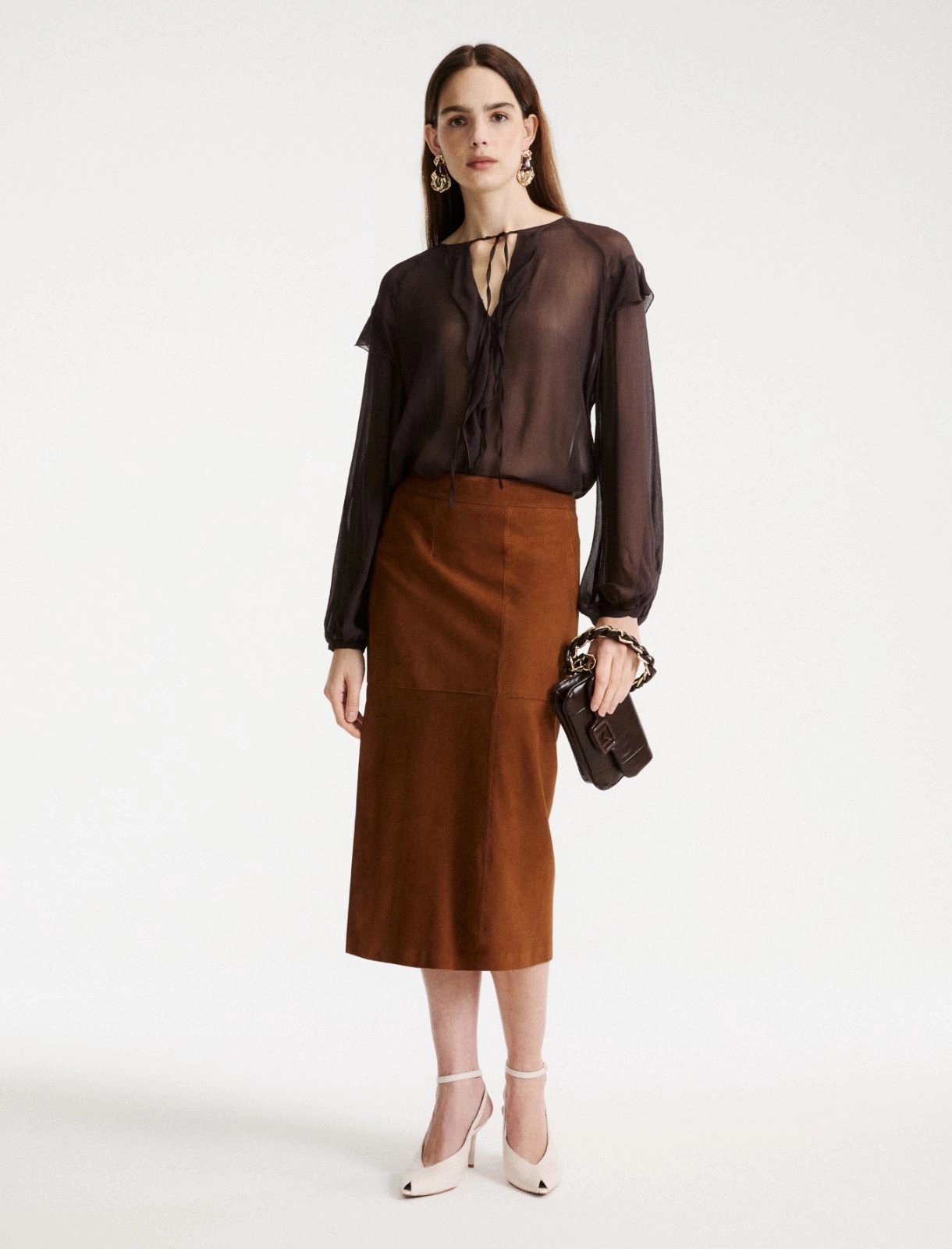 gonna a tubino in suede MLLMARMO 003 MARella 