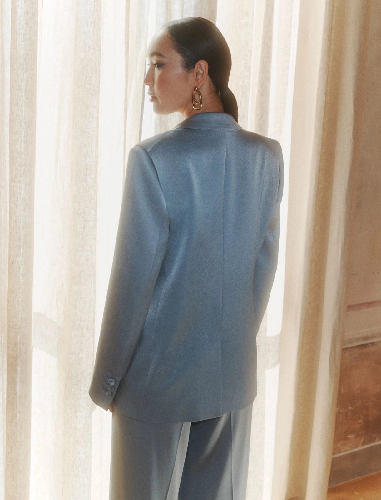 blazer monopetto in satin MLLZIMINO 002 MARella 