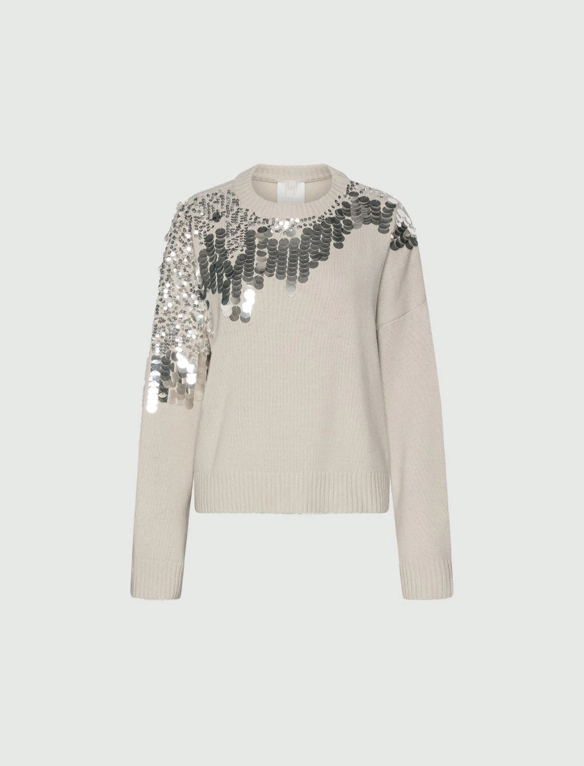 maglia in pura lana con pailettes MLLCALCIO 001 MARella MONOCHROME 