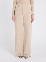 MARella MONOCHROME pantalone in velluto a coste Beige