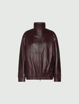 MARella MONOCHROME bomber in nappa Bordeaux