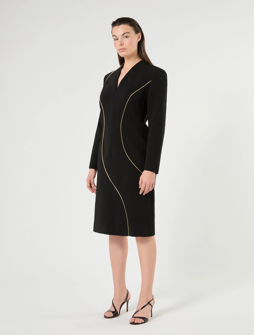 abito con piping oro MREAGRESTE 001 MARINA RINALDI 