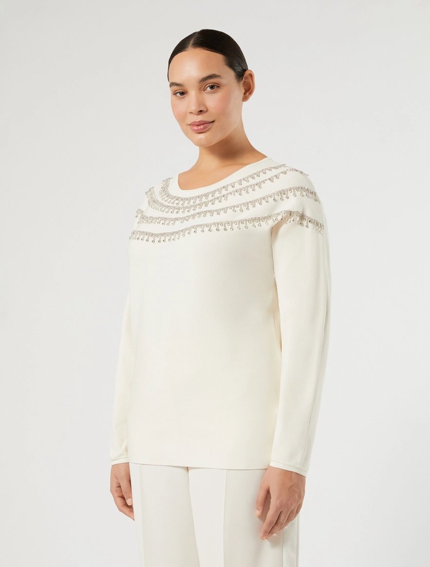 Maglia con ricamo MREMANTIDE 002 MARINA RINALDI 
