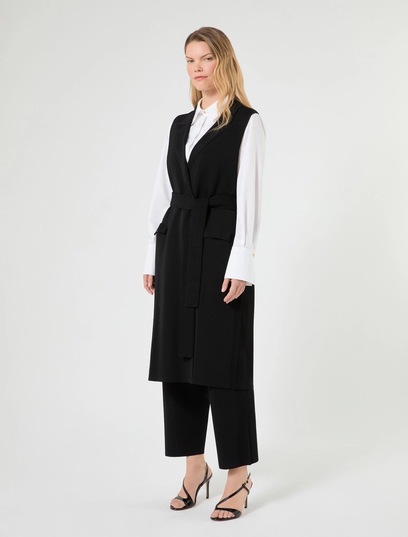 Gilet in viscosa opaca MRNLEALE 001 MARINA RINALDI 