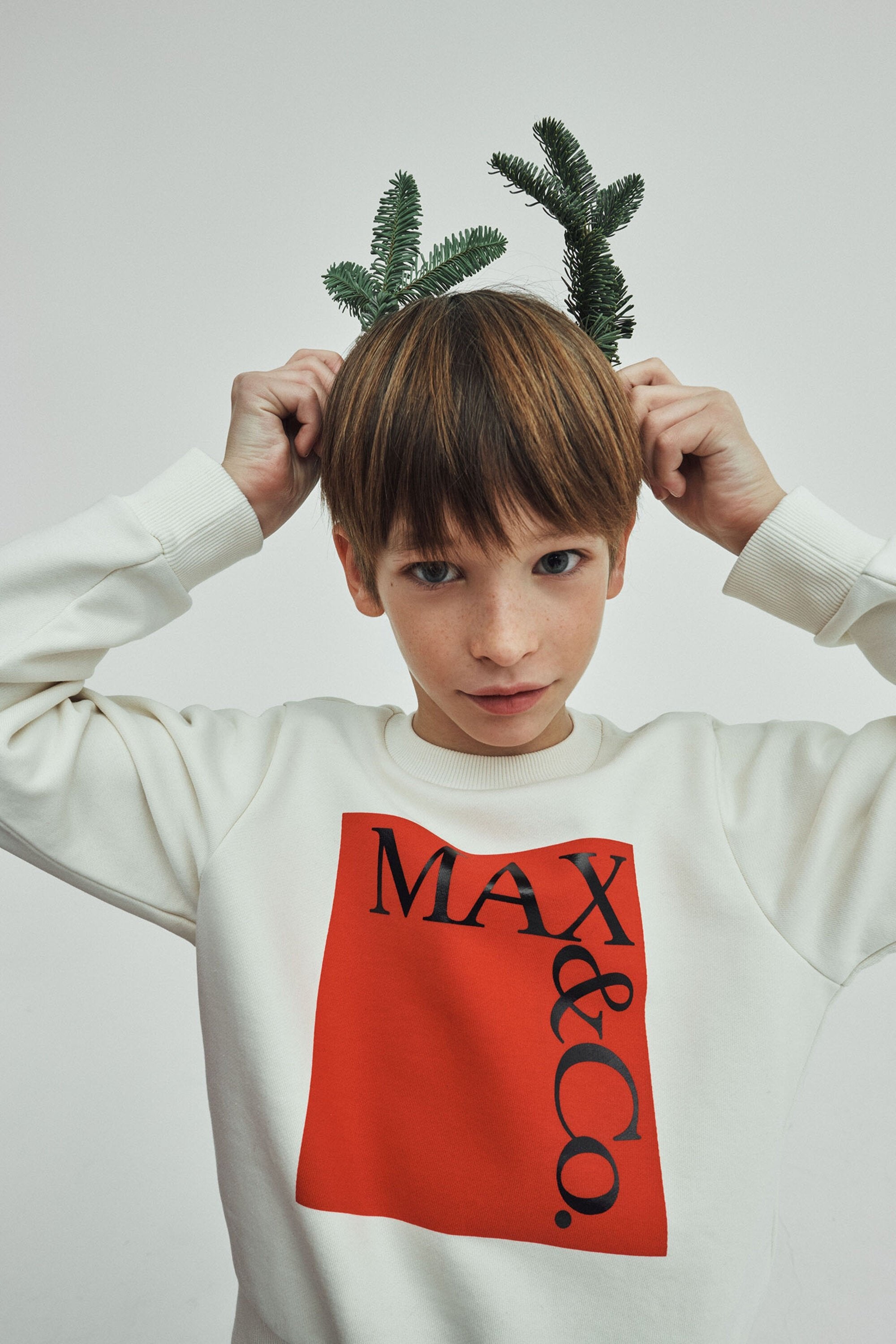 felpa con maxi logo MX0037 MX056 MX10E MAX&CO. KID 