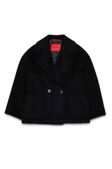 MAX&CO. KID cappotto doppiopetto in lana Nero