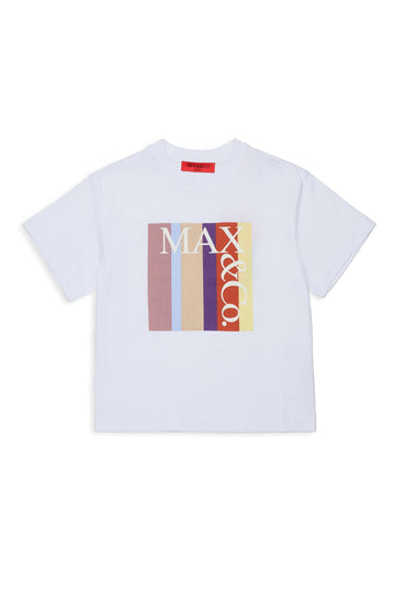 t-shirt con logo multicolo MX0390 MX02I MX100 MAX&CO. KID 